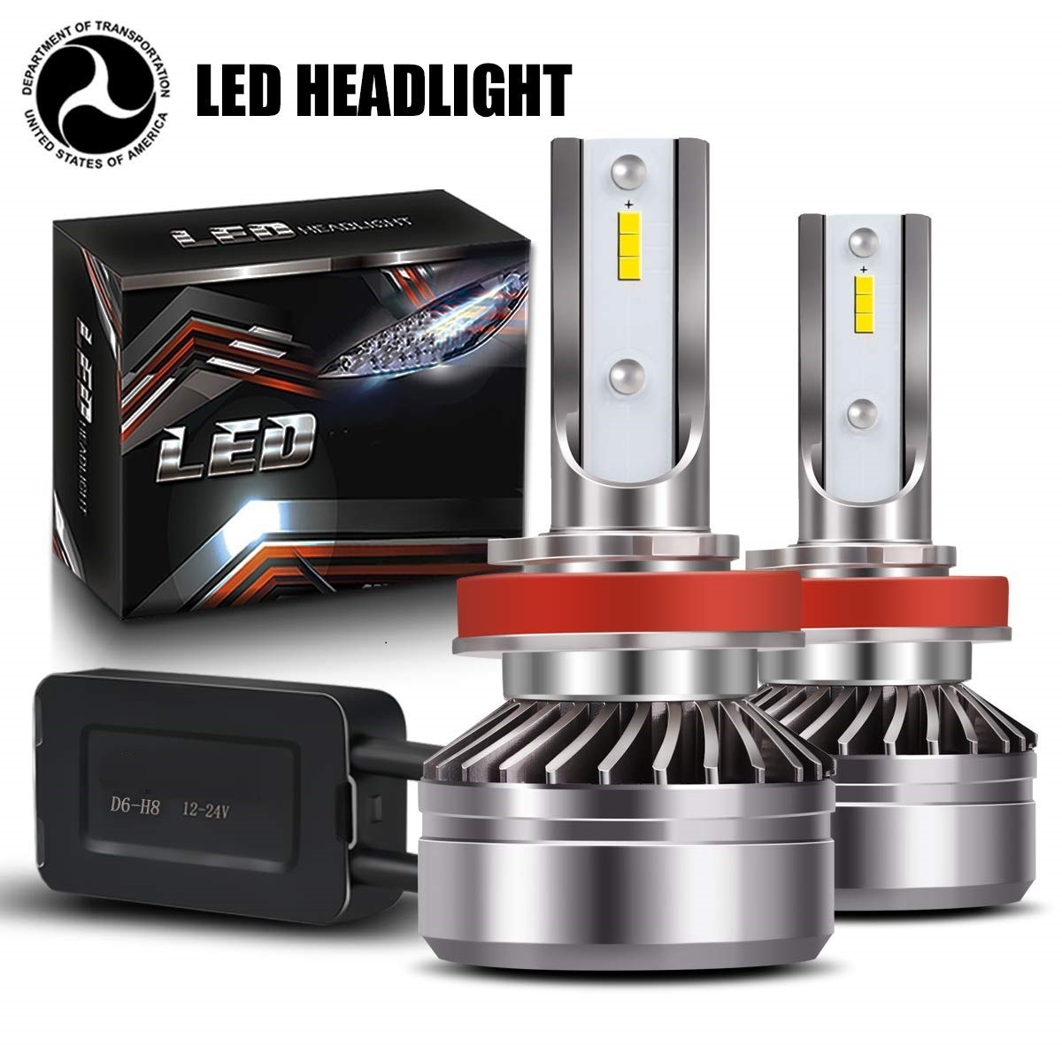 LED Headlight Bulbs Conversion Kit