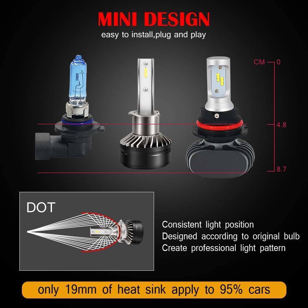 LED Headlight Bulbs Conversion Kit With Fans Sets
